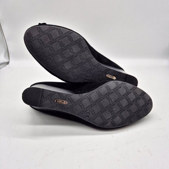 Vionic Women's Size 8 Wedge Heels Black Suede Leather  Shoes Pumps (76) - Picture 7 of 8